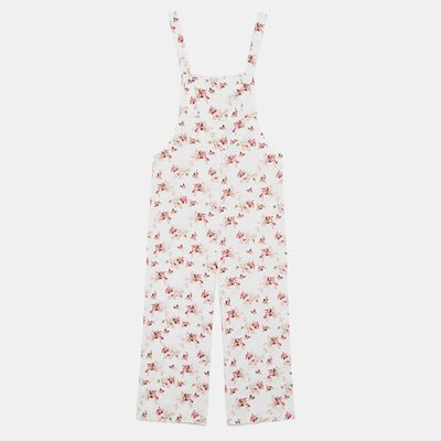 Floral Print Linen Jumpsuit from Zara