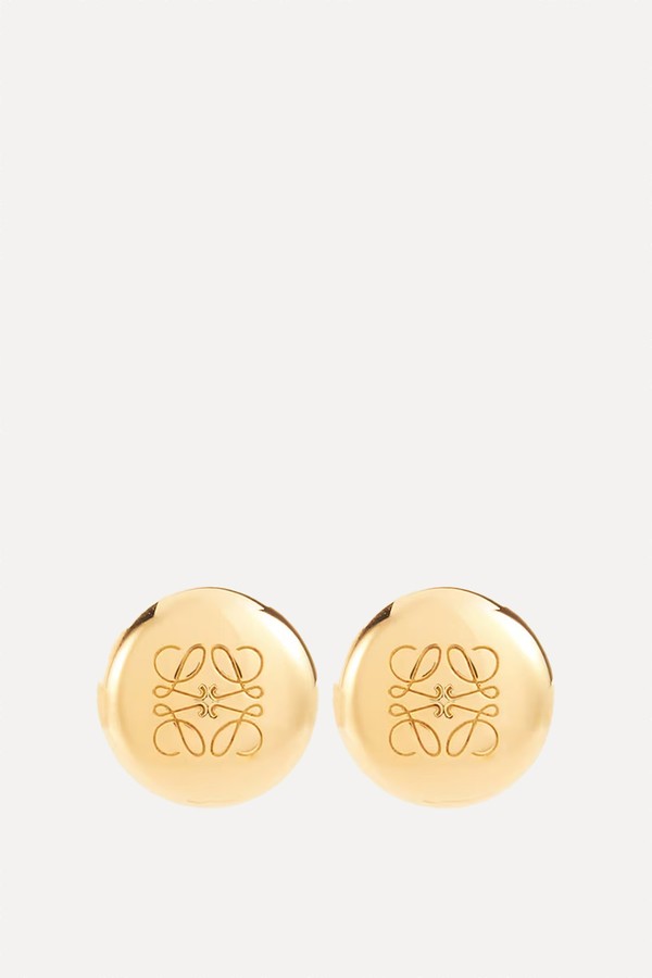 Anagram Pebble Sterling Silver Earrings from LOEWE