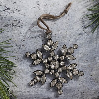 Small Jewelled Snowflake Christmas Decoration from The White Company