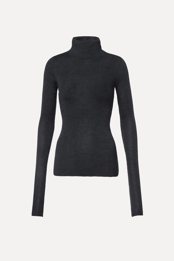 Utica Thin Wool & Silk Turtleneck Sweater from The Frankie Shop