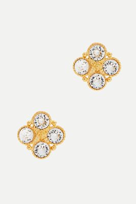 Crystal-Embellished Stud Earrings from Kenneth Jay Lane 