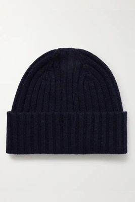Cairn Ribbed Cashmere Beanie from Mr P.