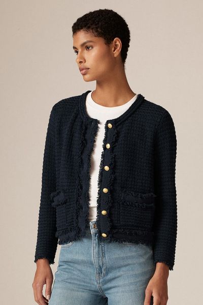 Cropped Bouclé Knit Jacket from ME+EM