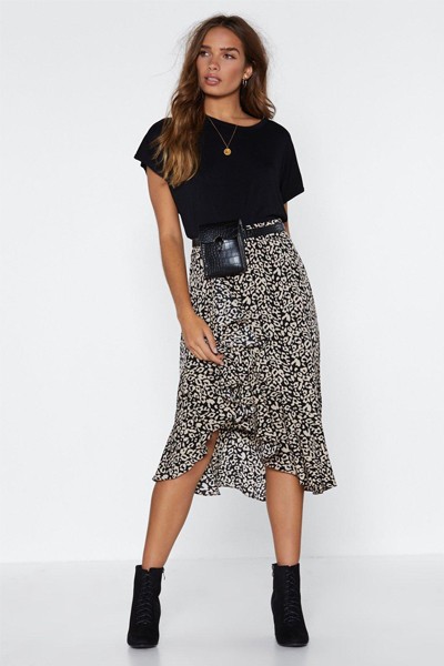 Don't Take It Purr-sonally Leopard Skirt