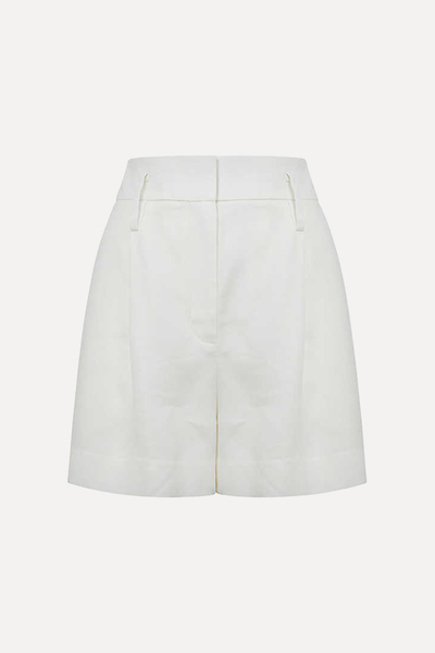 Hollie Linen Pleat Front Shorts from Reiss