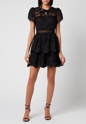 Lace Guipure Tiered Mini Dress from Self Portrait