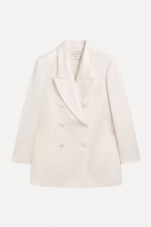 Satin Blazer With Buttons from Massimo Dutti