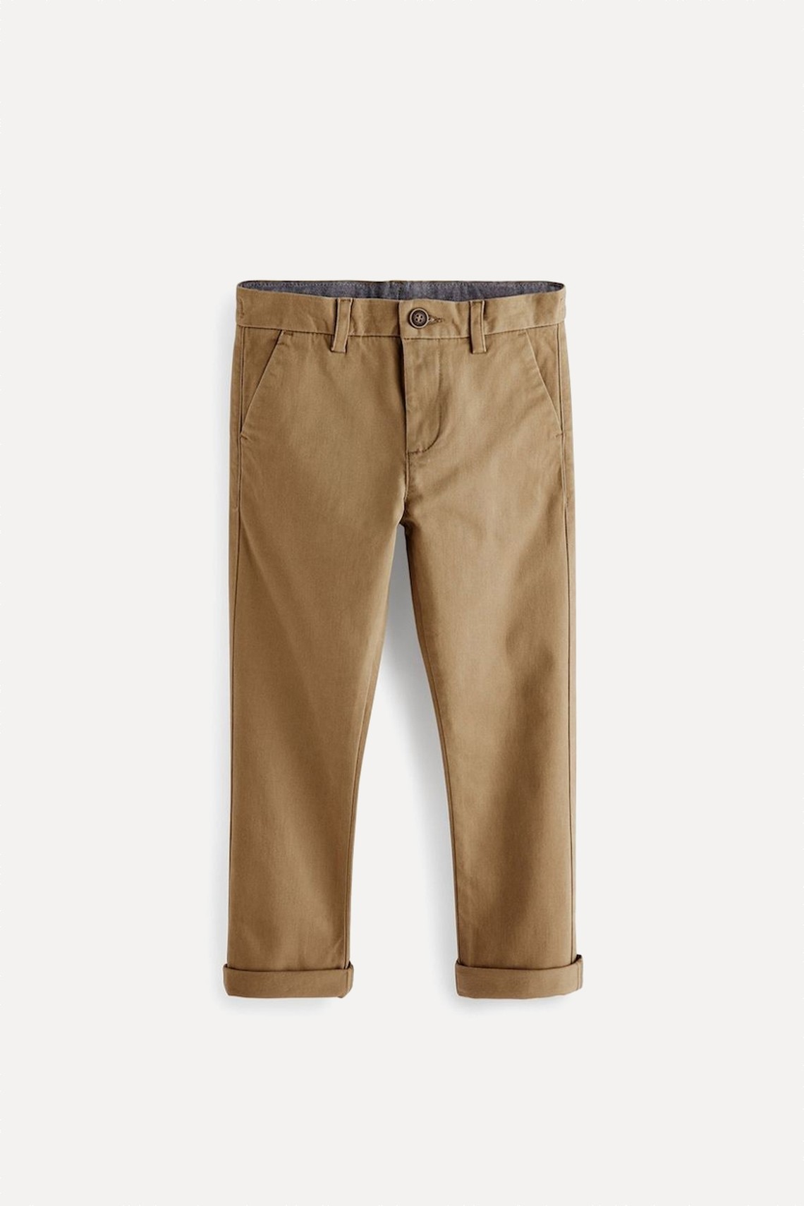 Neutral Regular Fit Stretch Chino Trousers