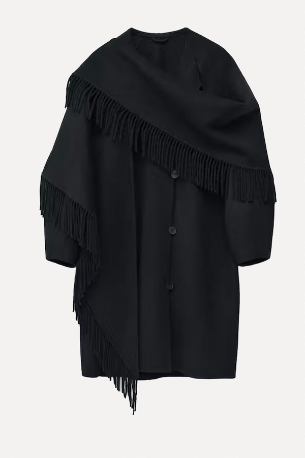 Fringed Shawl Wool Coat from & Other Stories