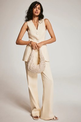 Linen Longline Waistcoat & Straight Trousers from Mint Velvet