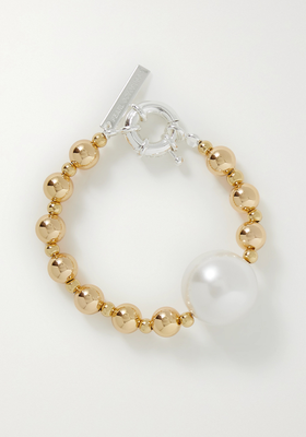 Firenze Gold-Plated Faux Pearl Bracelet from Pearl Octopuss.Y