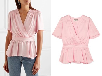 Wrap-Effect Satin Top from Paul & Joe