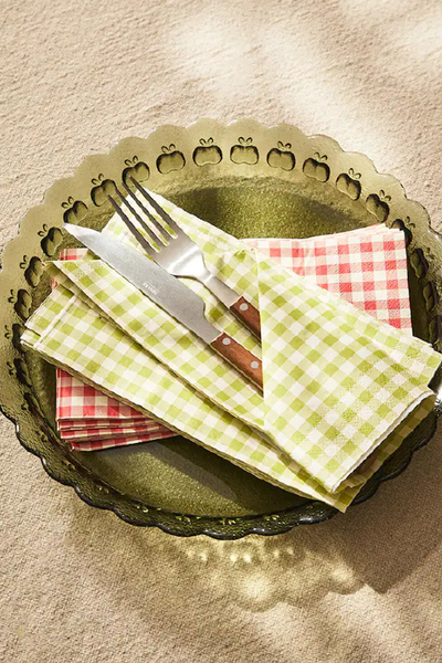 Pack Of 30 Gingham Paper Napkins