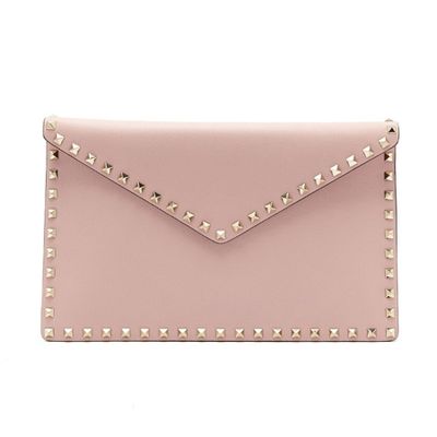 Rockstud Leather Envelope Clutch from Valentino