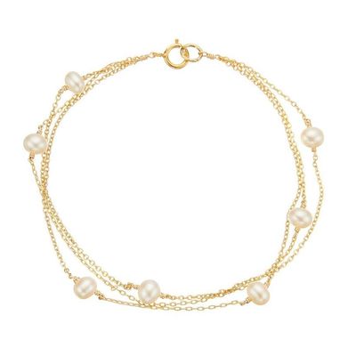 Gold Layered Pearl Bracelet from Lily & Roo