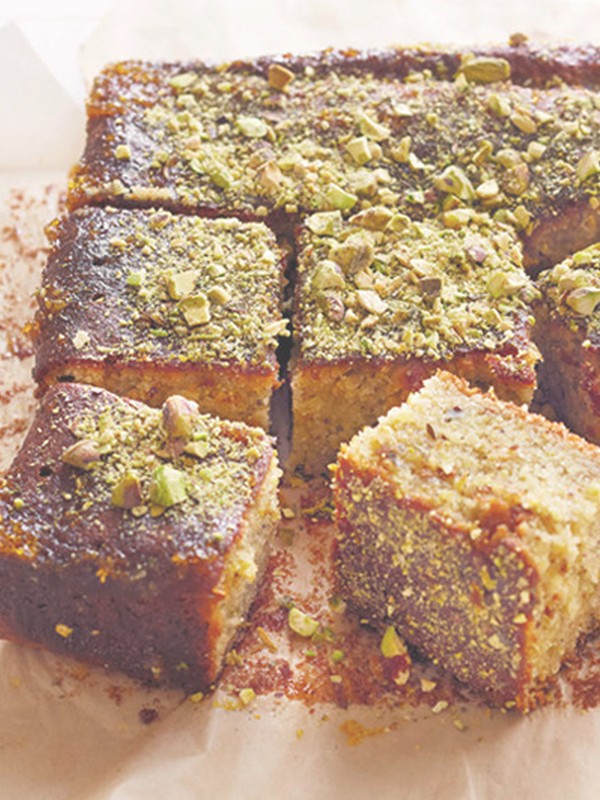 Sticky Pistachio Cake With Seville Orange Syrup