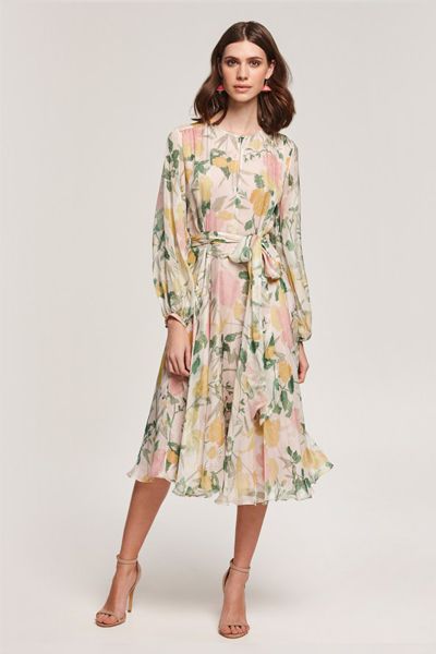 Nandita Sabitri Floral Chiffon Dress from Beulah London