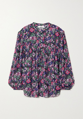 Kiledia Gathered Floral-Print Georgette Blouse from Isabel Marant Étoile