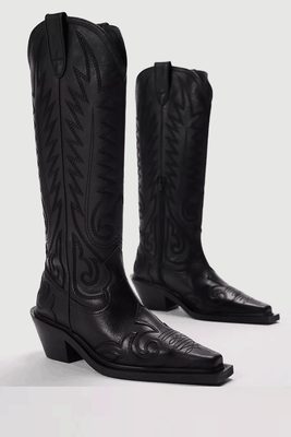 Bailey Premium Leather Western Boot from Topshop