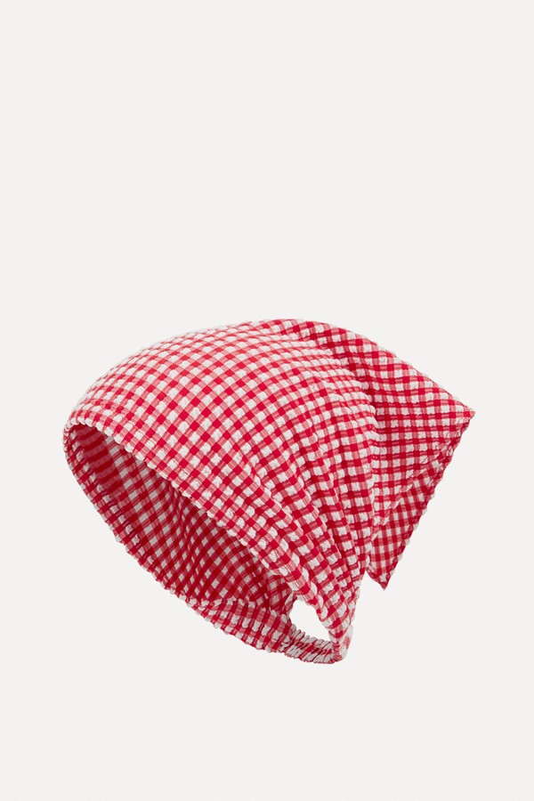 Sofia Gingham Seersucker Headscarf from HUNZA G