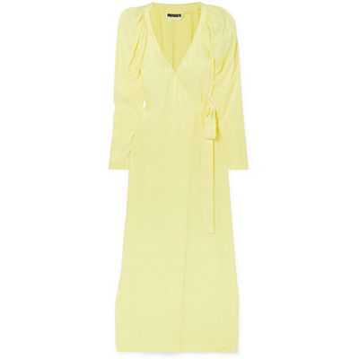 Satin Wrap Midi Dress from Rotate Birger Christensen