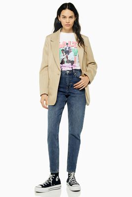 PETITE Rich Blue Mom Jeans from Topshop