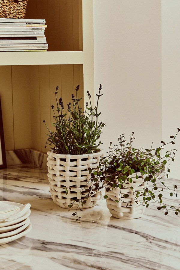 Small Basketweave Planter from Late Afternoon