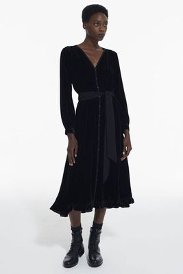 Long black Velvet Dress from The Kooples