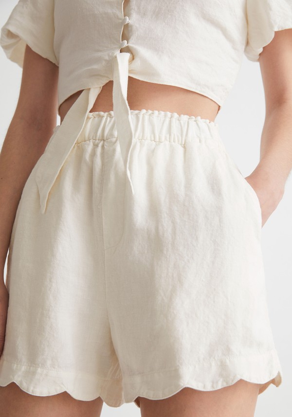 Scalloped Linen Shorts from & Other Stories