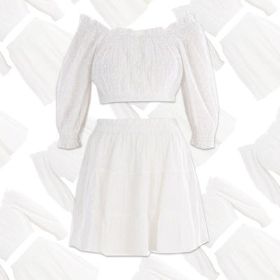 White Broderie Top & Mini Skirt, £12.99
