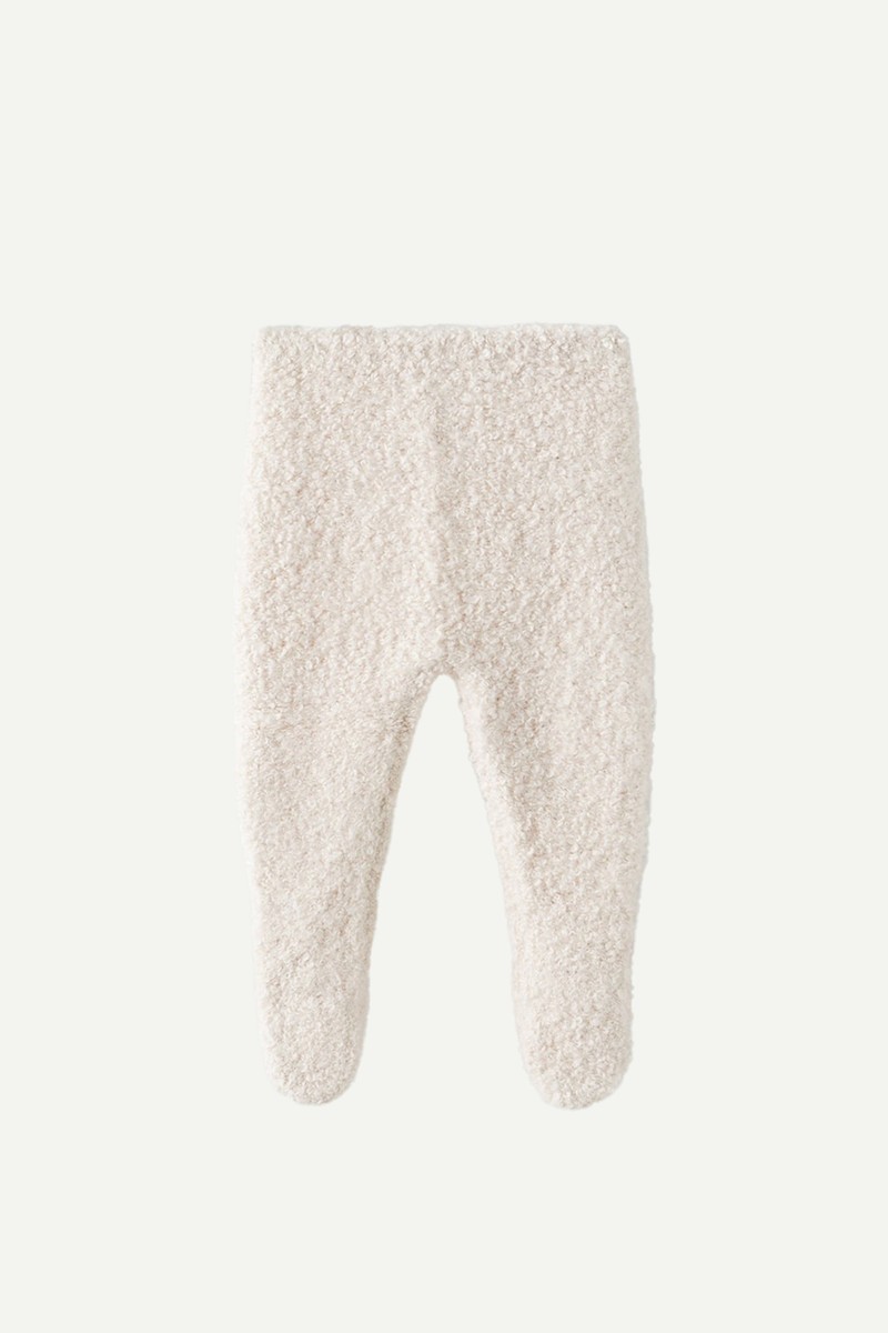 Bouclé Knit Footed Leggings from Zara