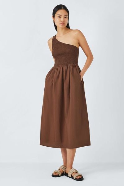 Shirred Bodice Asymmetric Dress from ANYDAY