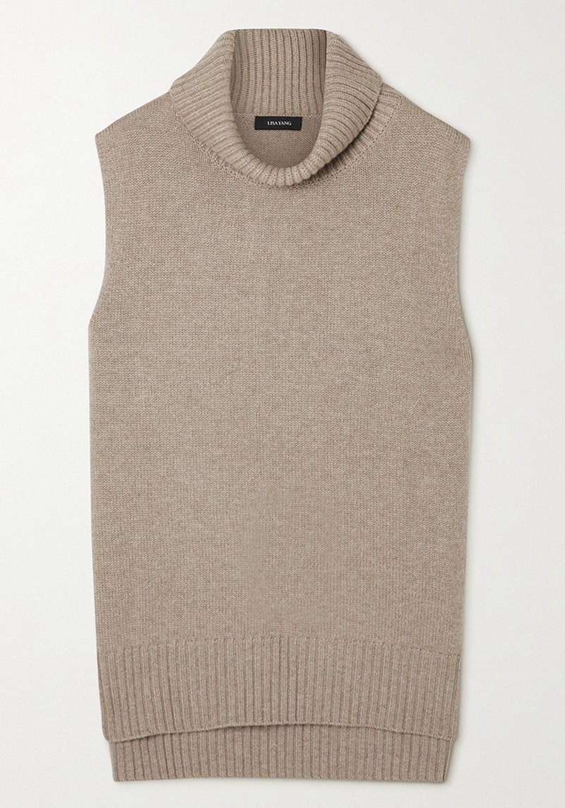 Molly Cashmere Turtleneck Tank  from Lisa Yang