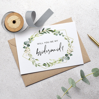 Will You Be My Bridesmaid Card, £2.50 | Oh So Pretty Paper Co