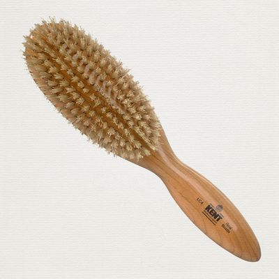 Cherrywood Pure White Bristle Oval Brush