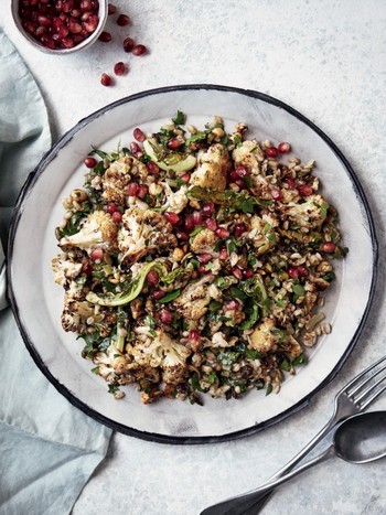 Spelt With Spiced Roasted Cauliflower