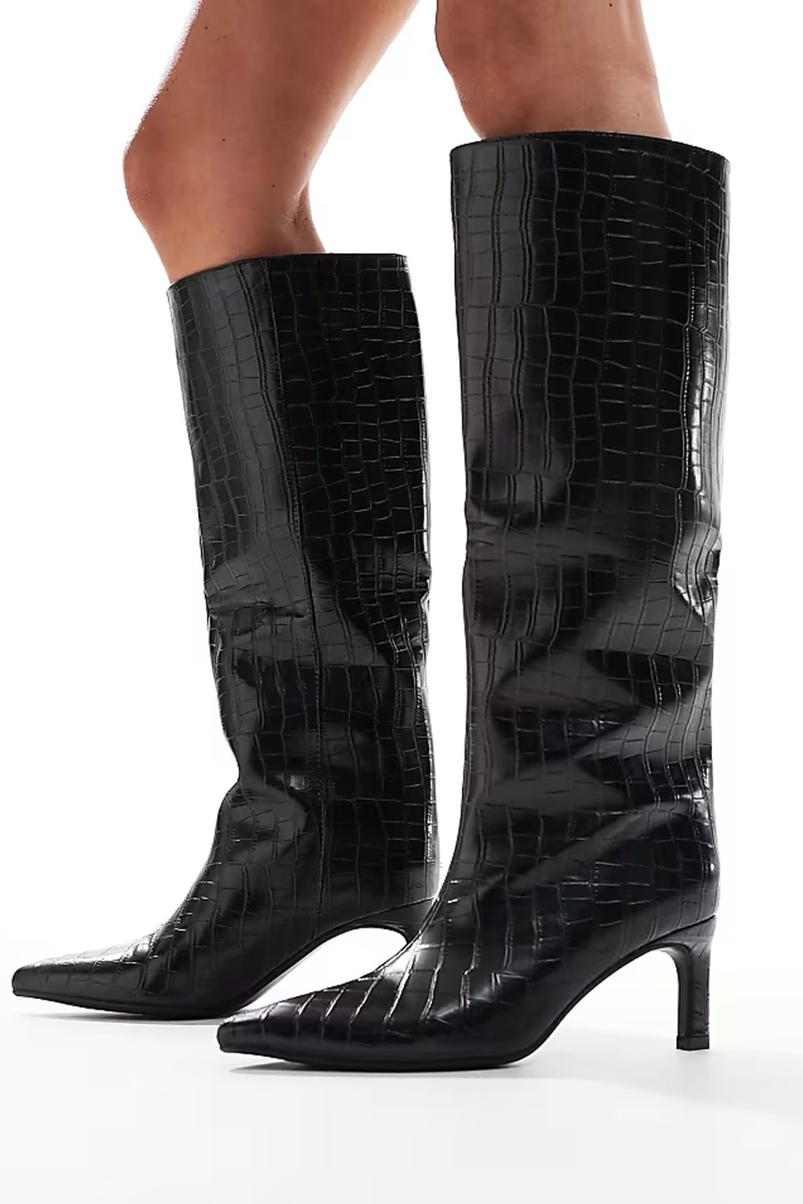 Knee High Kitten Heel Boots from SEQWL