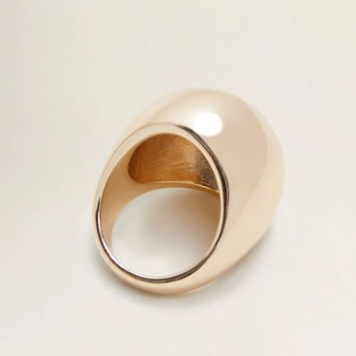 Embossed Metal Ring from Mango