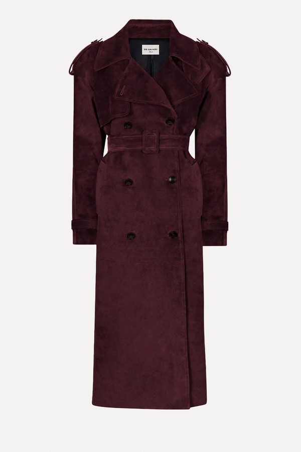 Suede Trench Coat from De Savary London