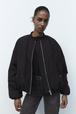 Water-Repellent Quilted Bomber Jacket from Zara