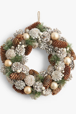 Winter Fairytale Pine Cone & Bauble Wreath