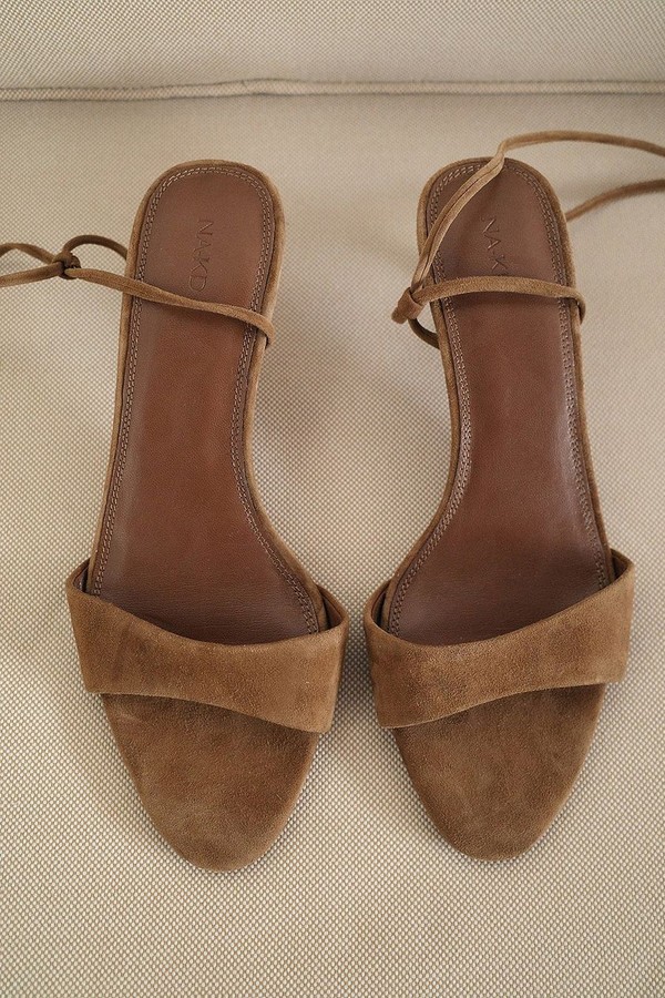 Suede Ankle Strap Heels
