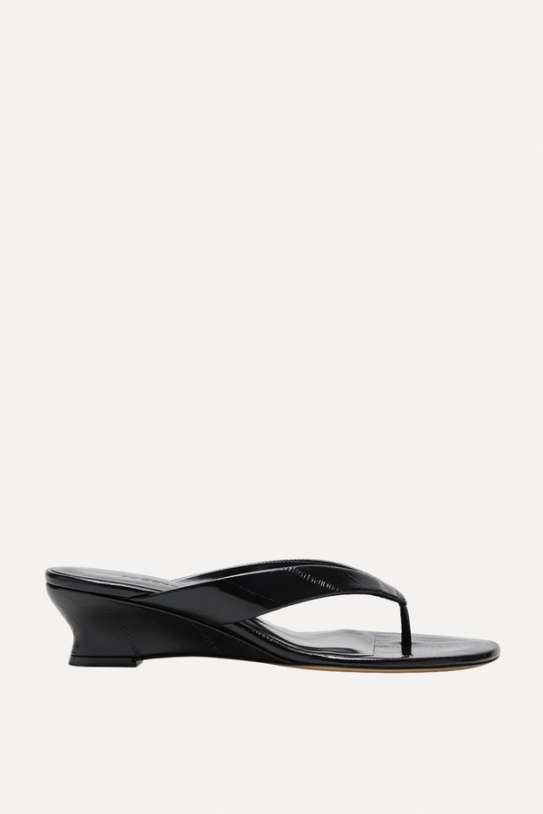 Micro Wedge Leather Thong Sandals from Le Monde Béryl