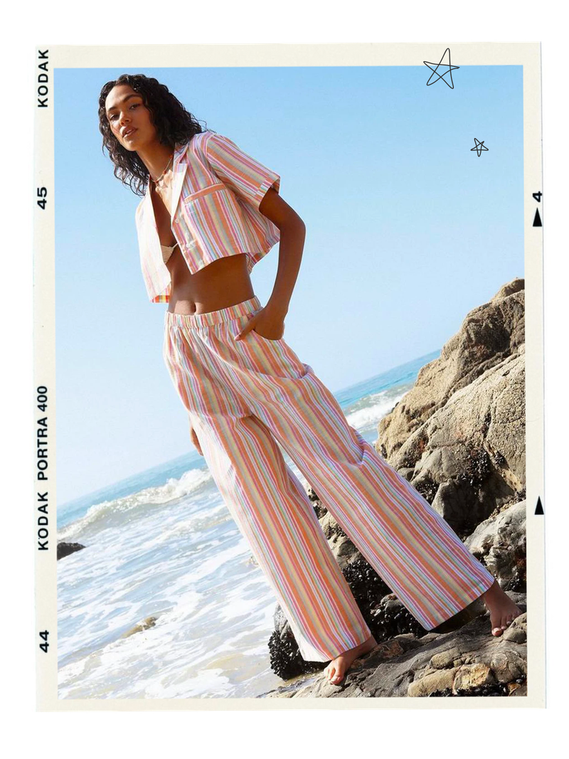 Cotton Stripe Shirt & Trousers Set from Nasty Gal
