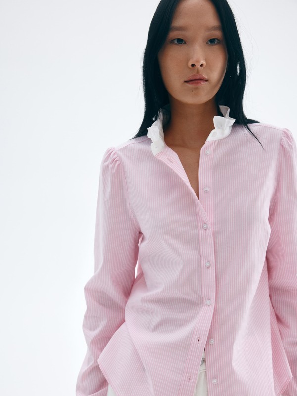 Frilled-Collar Blouse