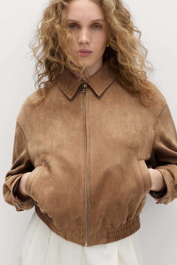 Suedette Harrington Jacket