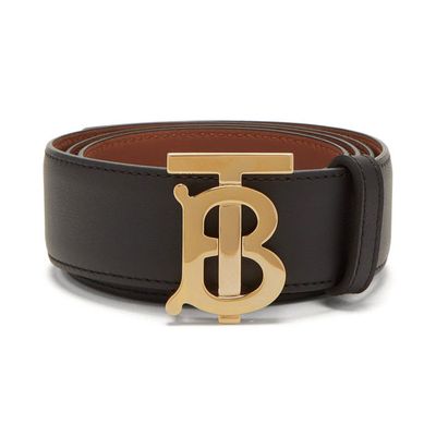 TB-Buckle Reversible Leather Belt from Burberry