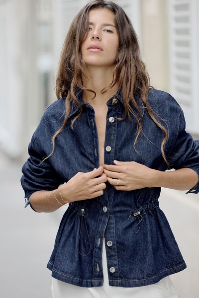 Adjustable Waist Denim Overshirt from Zara