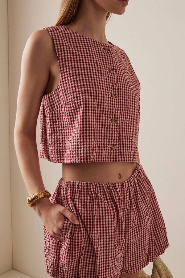 Rio Cropped Cotton Vest from Posse