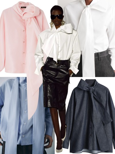17 Stylish Neck-Tie Blouses